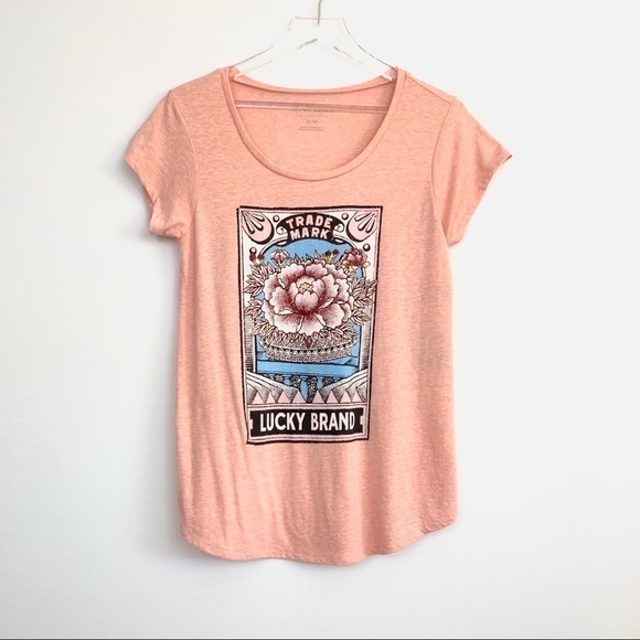 NEW Lucky Brand “Trade Mark” Short Sleeve Tee L13x - Picture 1 of 7